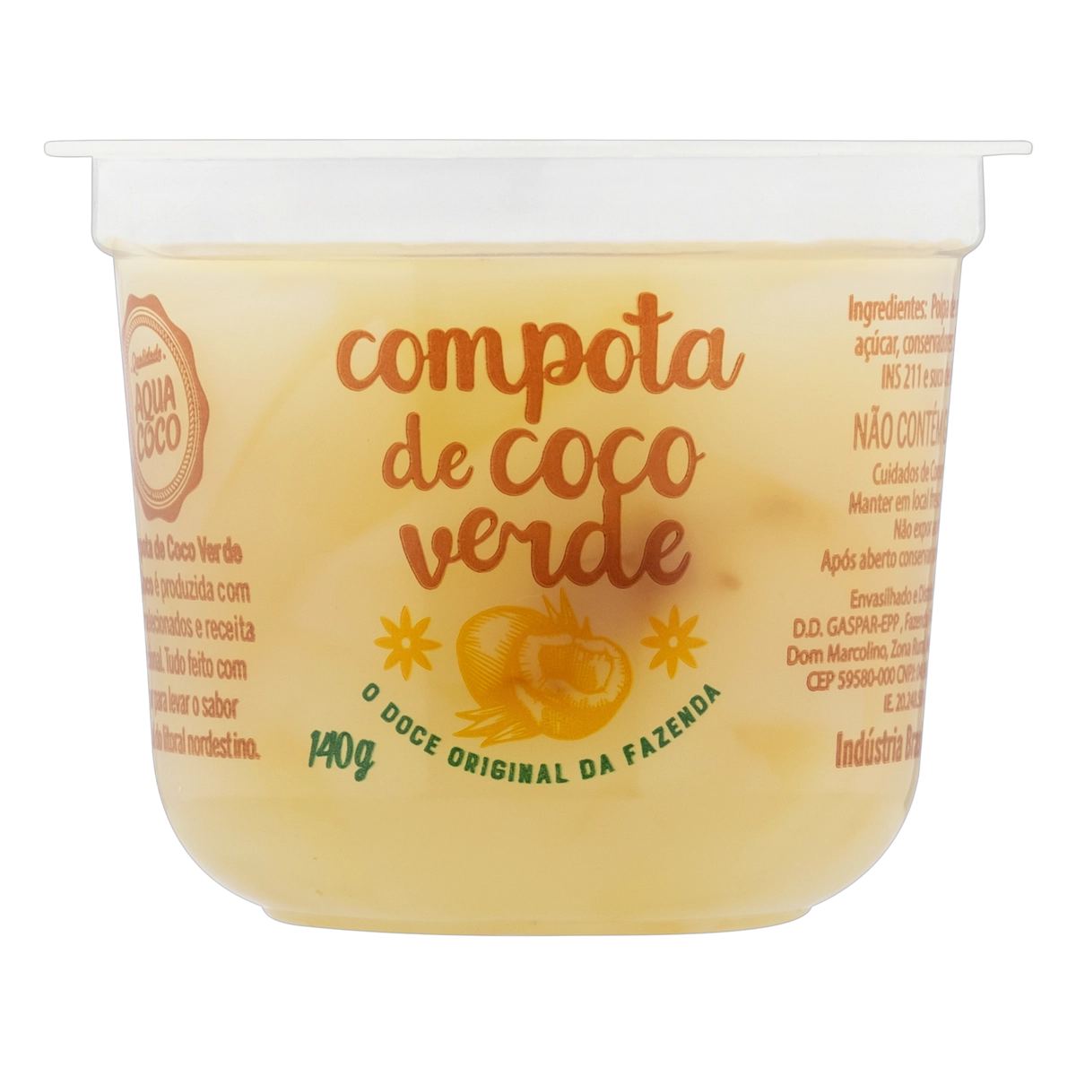 Compota Coco Verde Aqua Coco Pote 140g