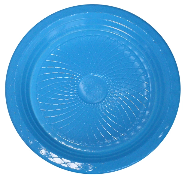 Prato Plastico 18 Cm Azul Neon 10 Unidades 1