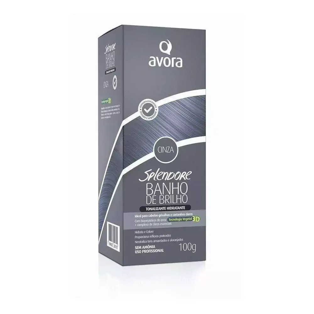 Tonalizante Avora Banho de Brilho Cinza 100g