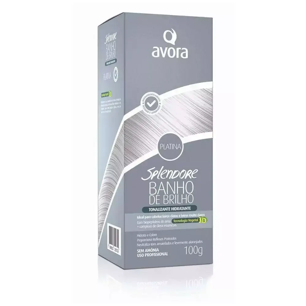 Tonalizante Avora Banho de Brilho Platina 100g