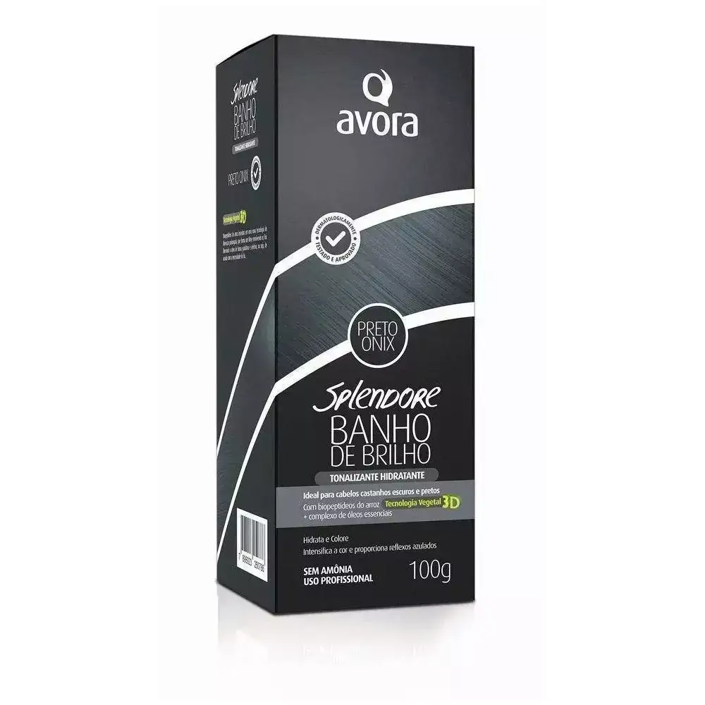Tonalizante Avora Banho de Brilho Preto Onix 100g
