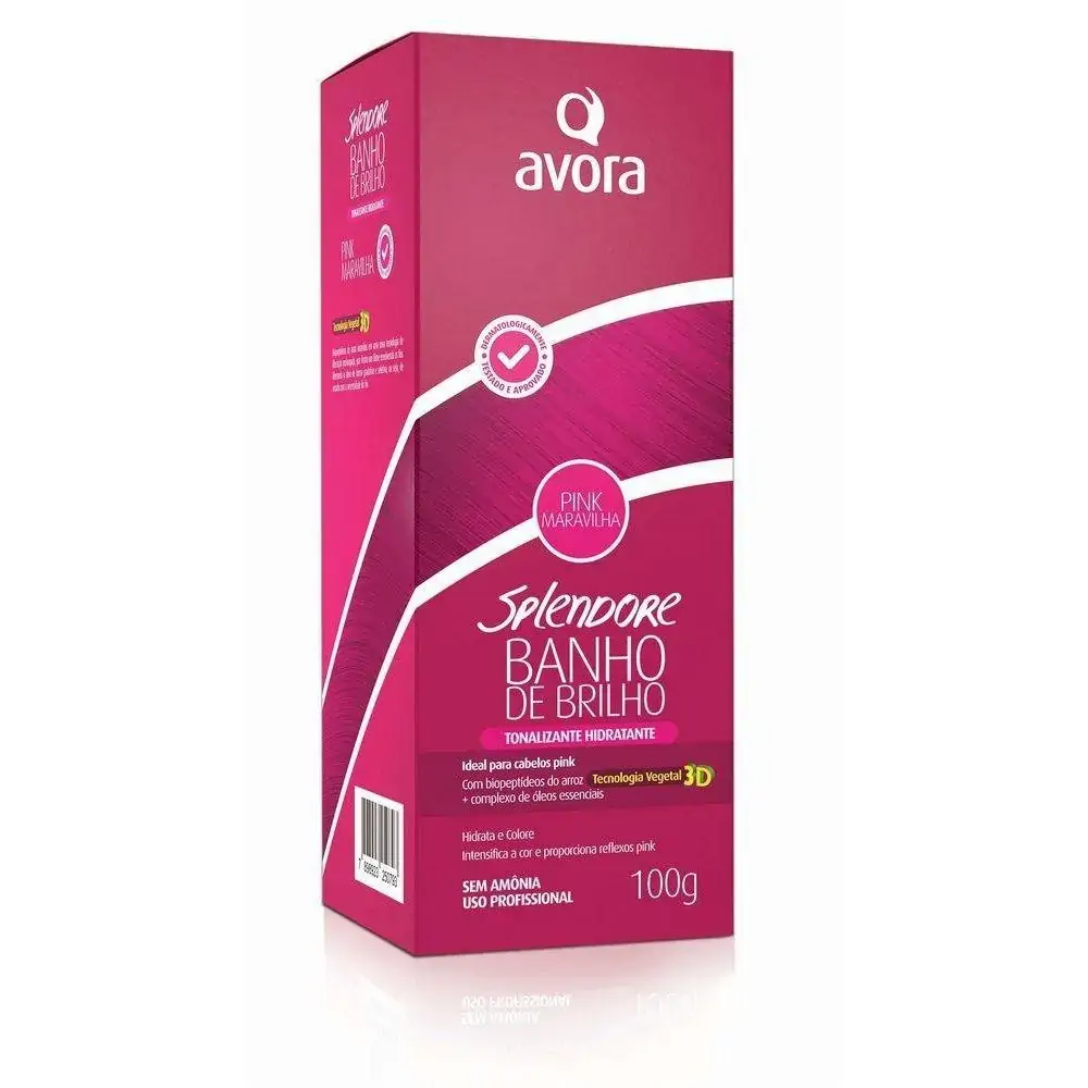 Tonalizante Avora Banho de Brilho Pink Maravilha 100g