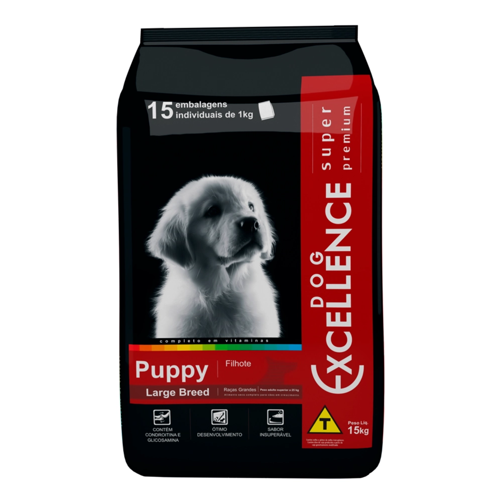 Ração Excellence Para Cães Filhotes De Raças Grandes