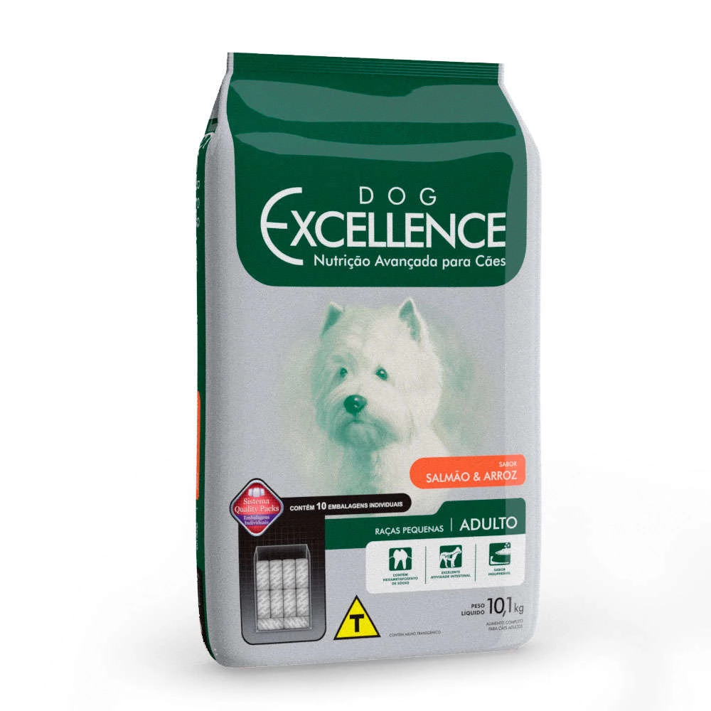 Ração Excellence Para Cães Adultos De Raças Pequenas Sabor Salmão E Arroz