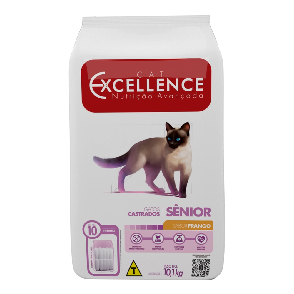 Racao Cat Excellence Castrado Senior 10,1kg 4418
