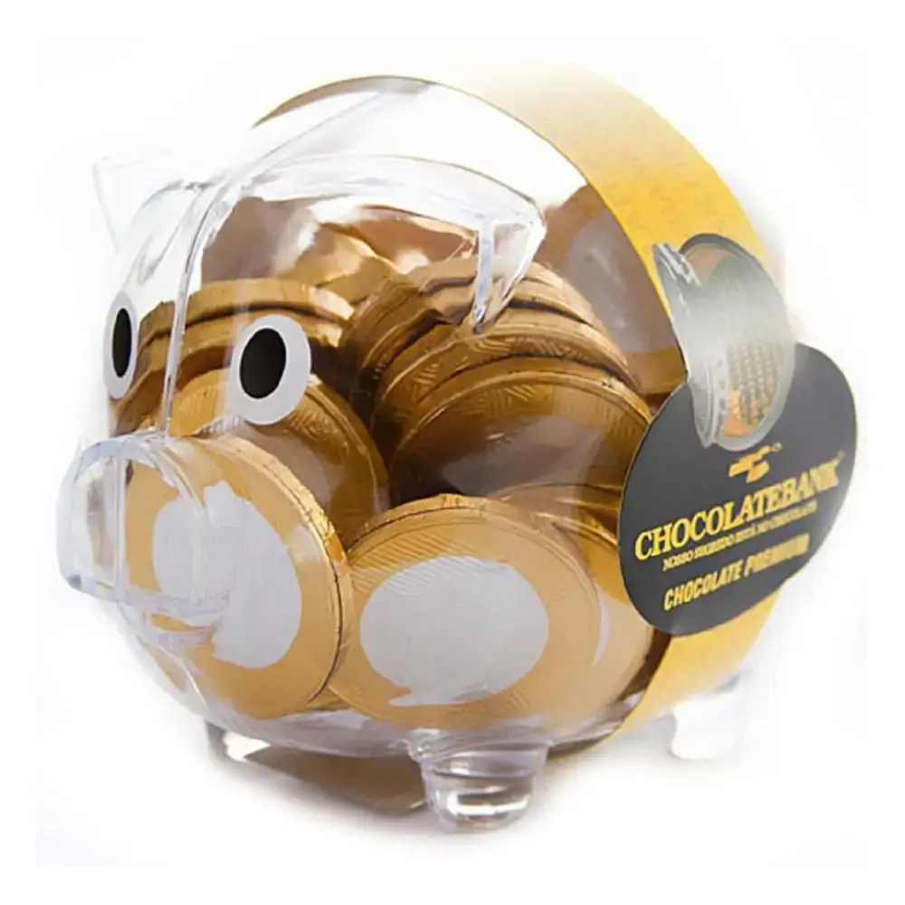 Chocolate Moedas Chocolatebank Pigbank