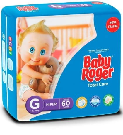 Fralda Baby Roger Hiper Plus G 60unidade