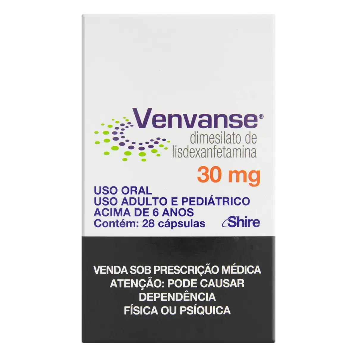 Venvanse 30mg Shire Caixa 28 Cápsulas