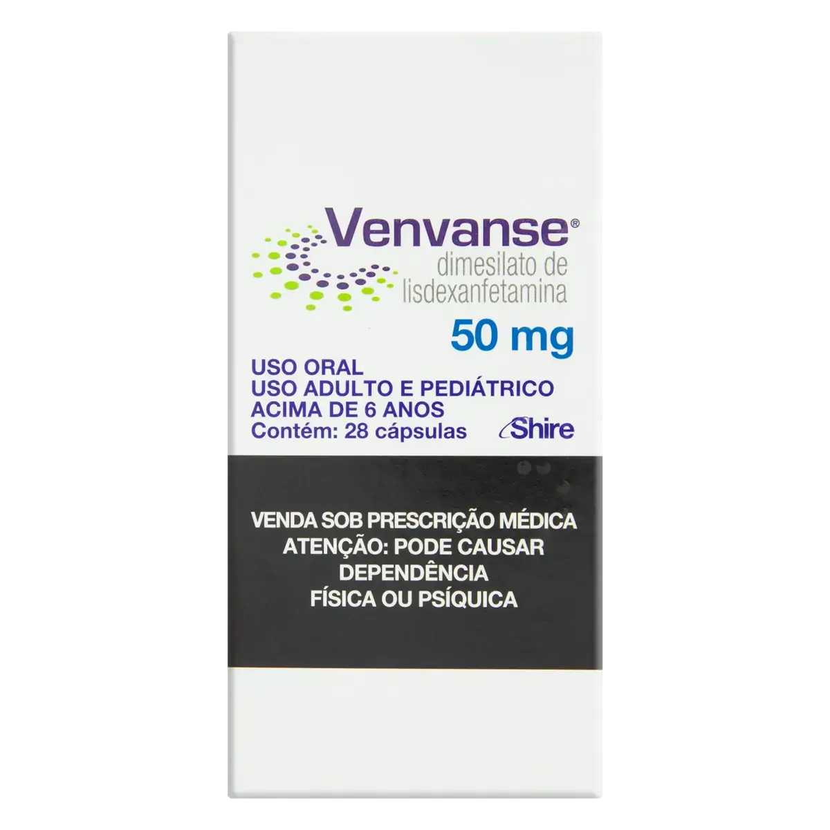 Venvanse 50mg Shire Caixa 28 Cápsulas