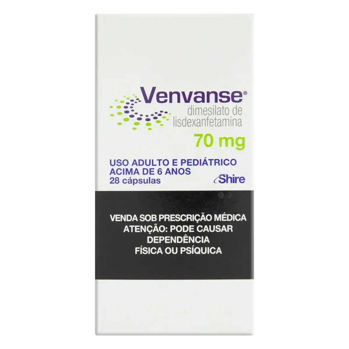Venvanse 70mg Shire Caixa 28 Cápsulas
