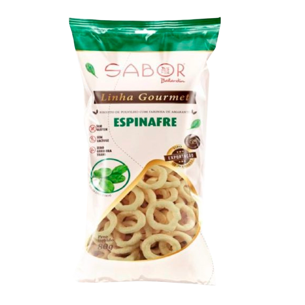 Bisc Polvilho Sabor Balardin Espinafre 80g