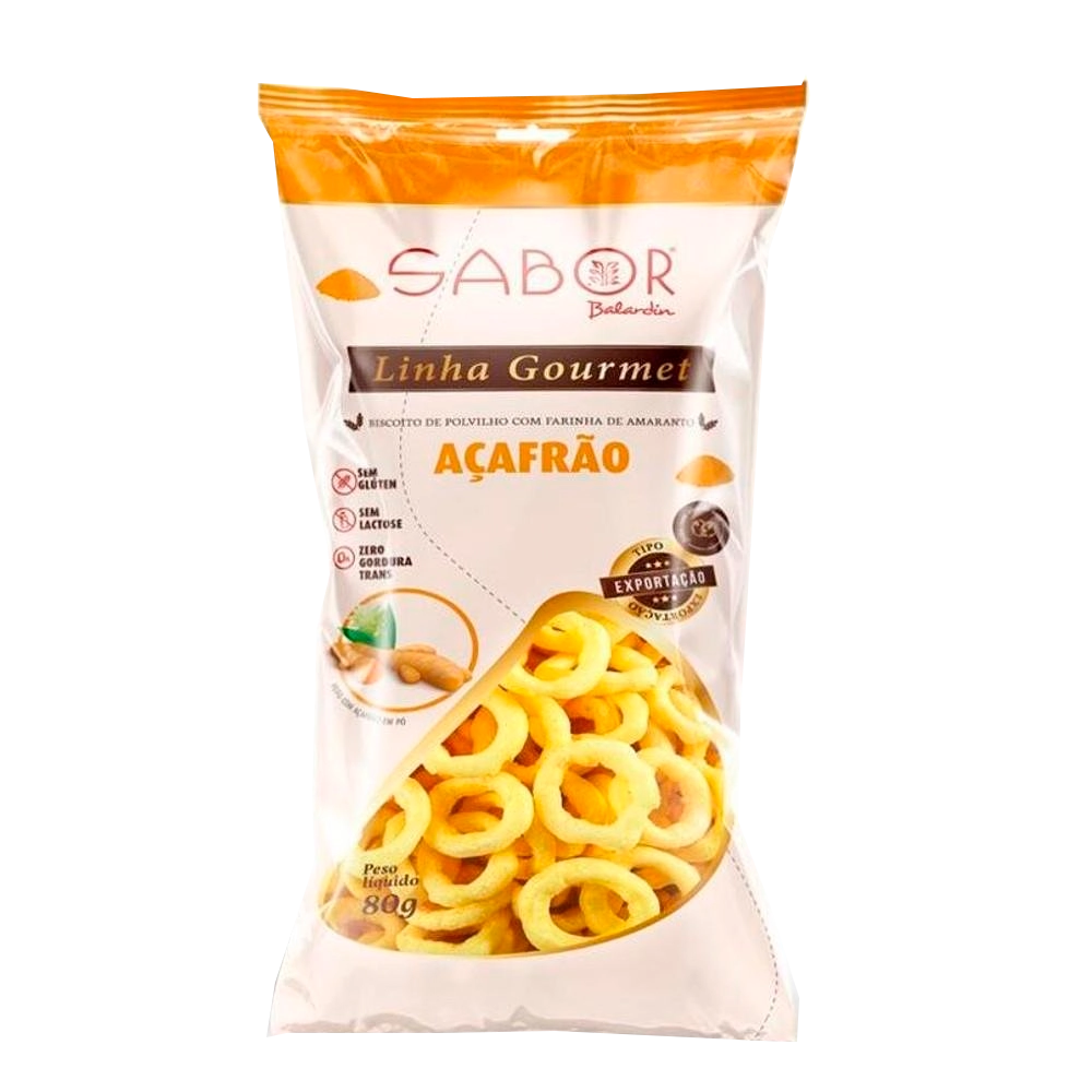 Bisc Polvilho Sabor Balardin Acafrao 80g