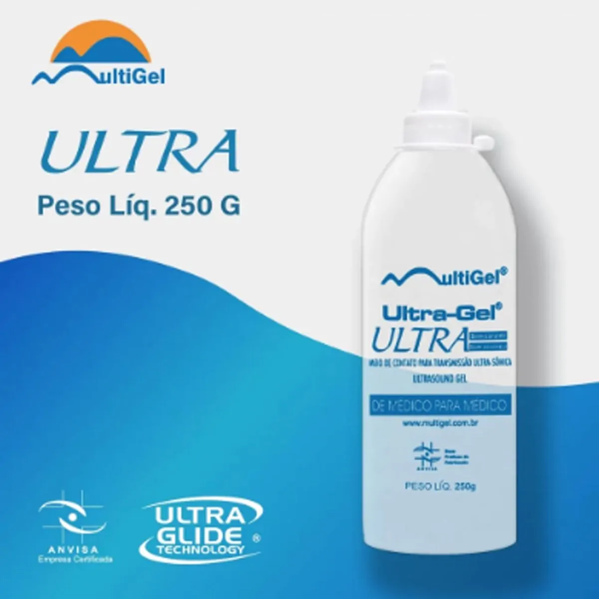 Gel para Ultrassom Garrafa Multigel 250g
