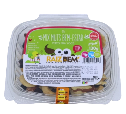 Mix Nuts Bem Estar Raiz Do Bem 130g