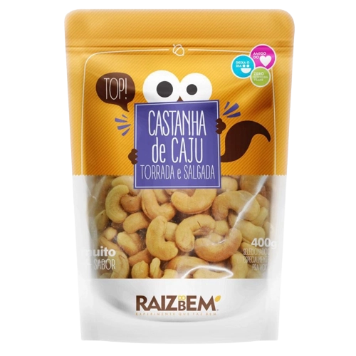 Castanha Caju Raiz Do Bem 400g Torrada/salgada