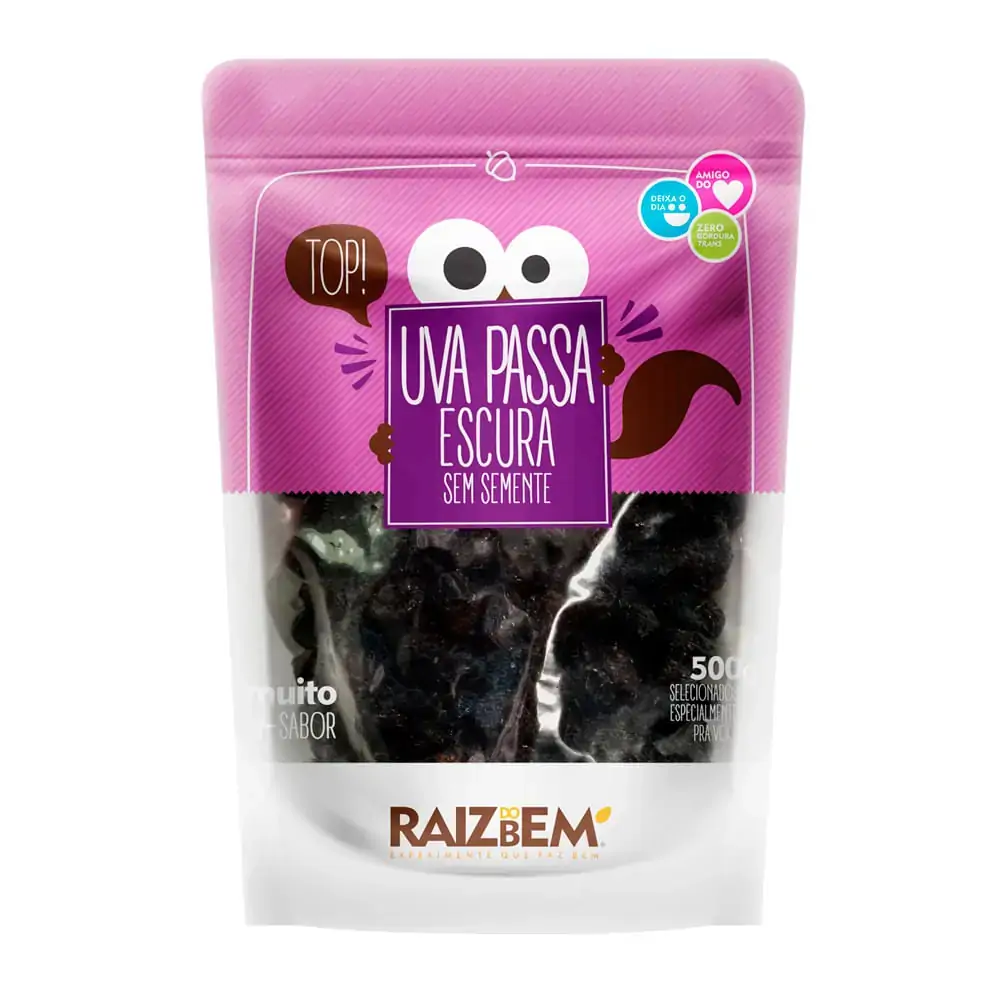 Uva Passa Raiz Do Bem 500g Escura S/semente