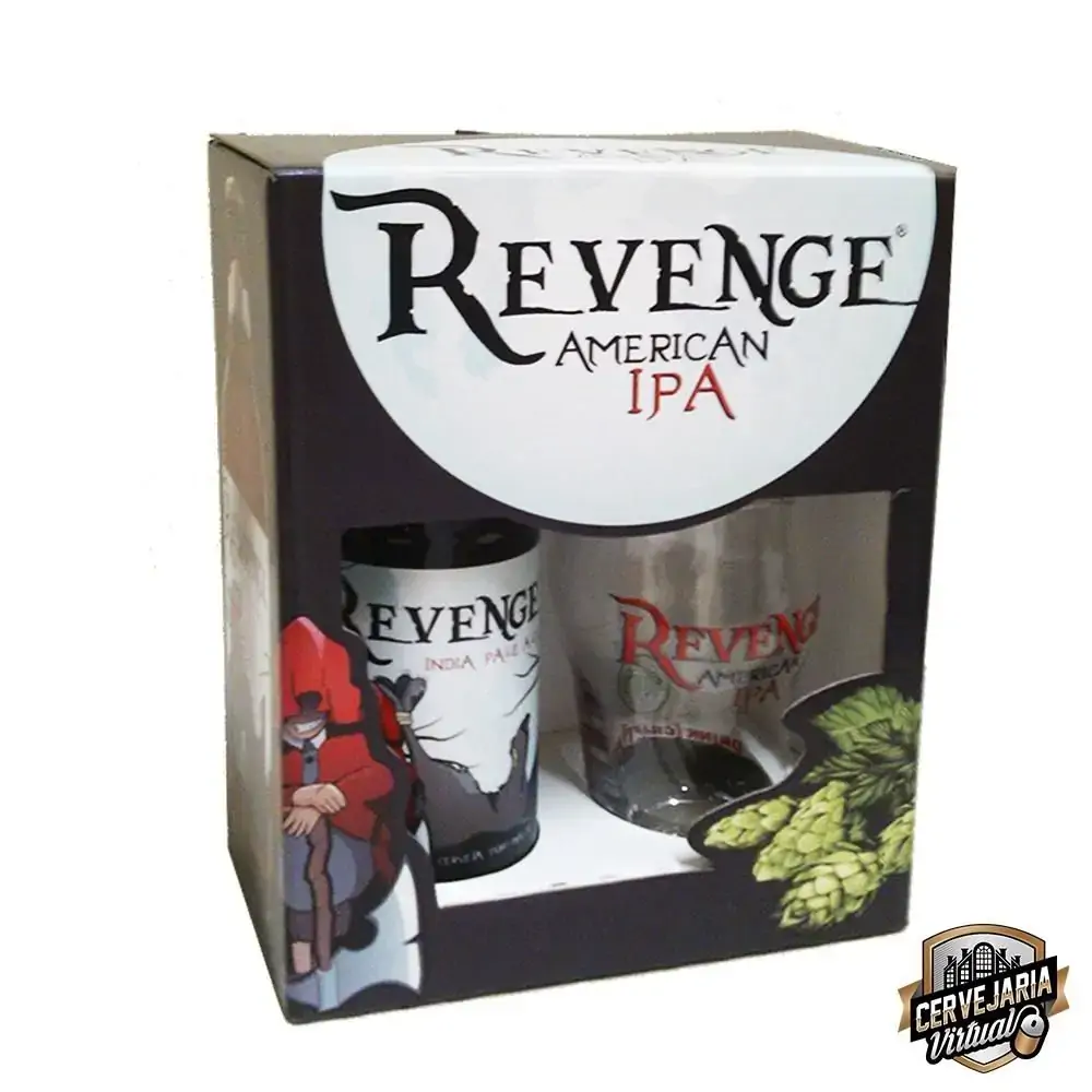 Kit Copo Cerveja American Ipa Puro Malte Revenge 600ml