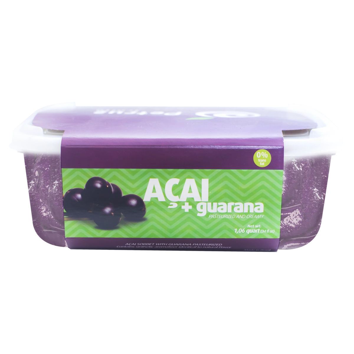 Sorbet Açaí Com Guaraná Petruz Pote 1l