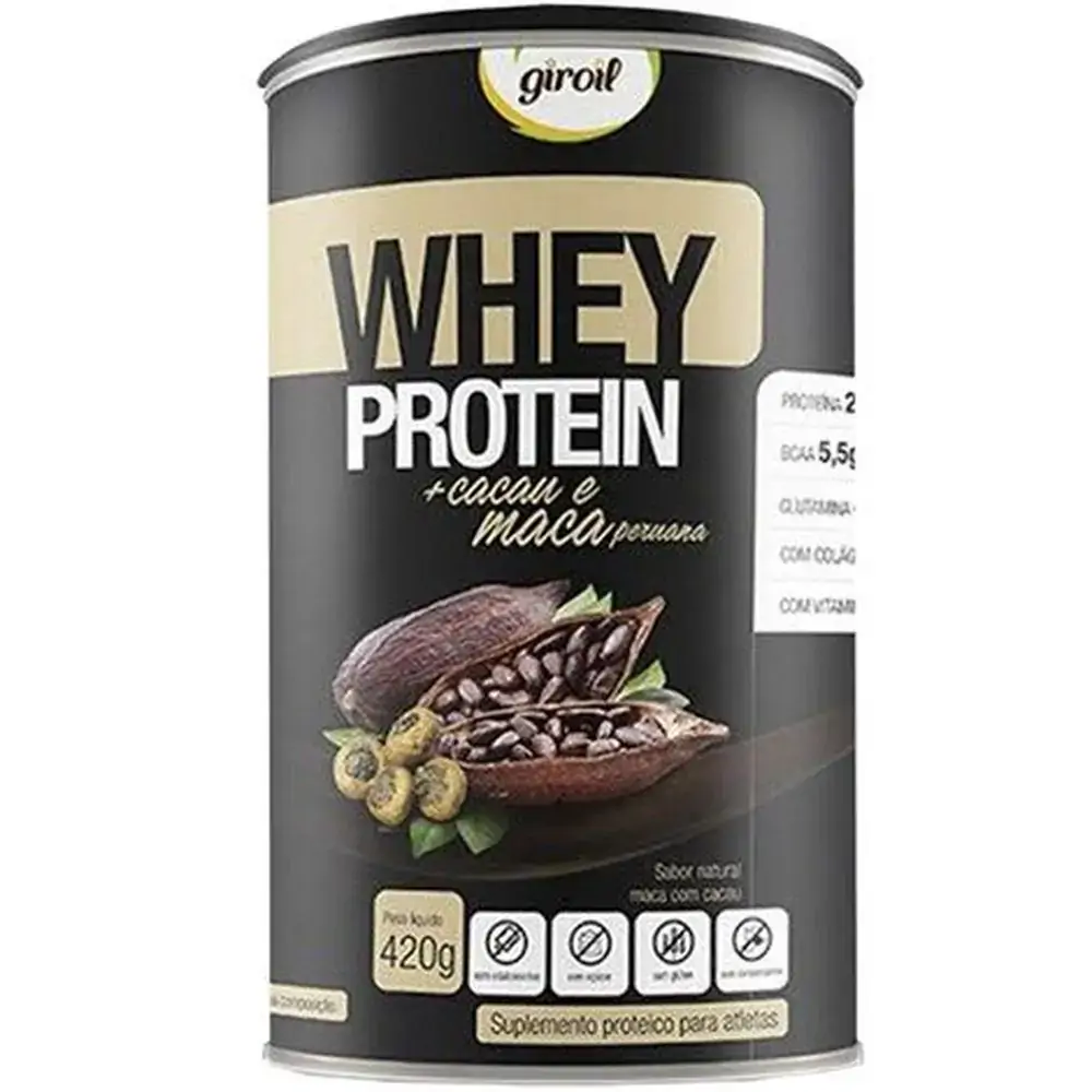 Whey Protein Cacau E Maca Peruana 420g Giroil