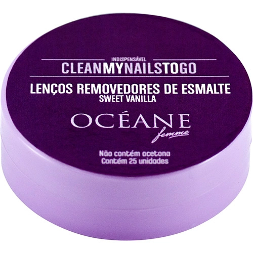 Lenço Removedor De Esmalte Océane Femme Baunilha
