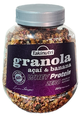 Granola De Açaí E Banana Whey Protein Zero Takinutri 280g