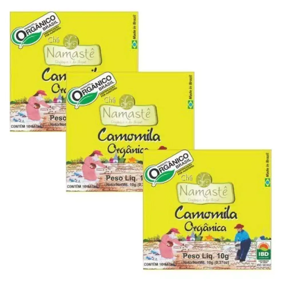 Kit 3cx Chá de Camomila Orgânico Namastê 30 Sachês