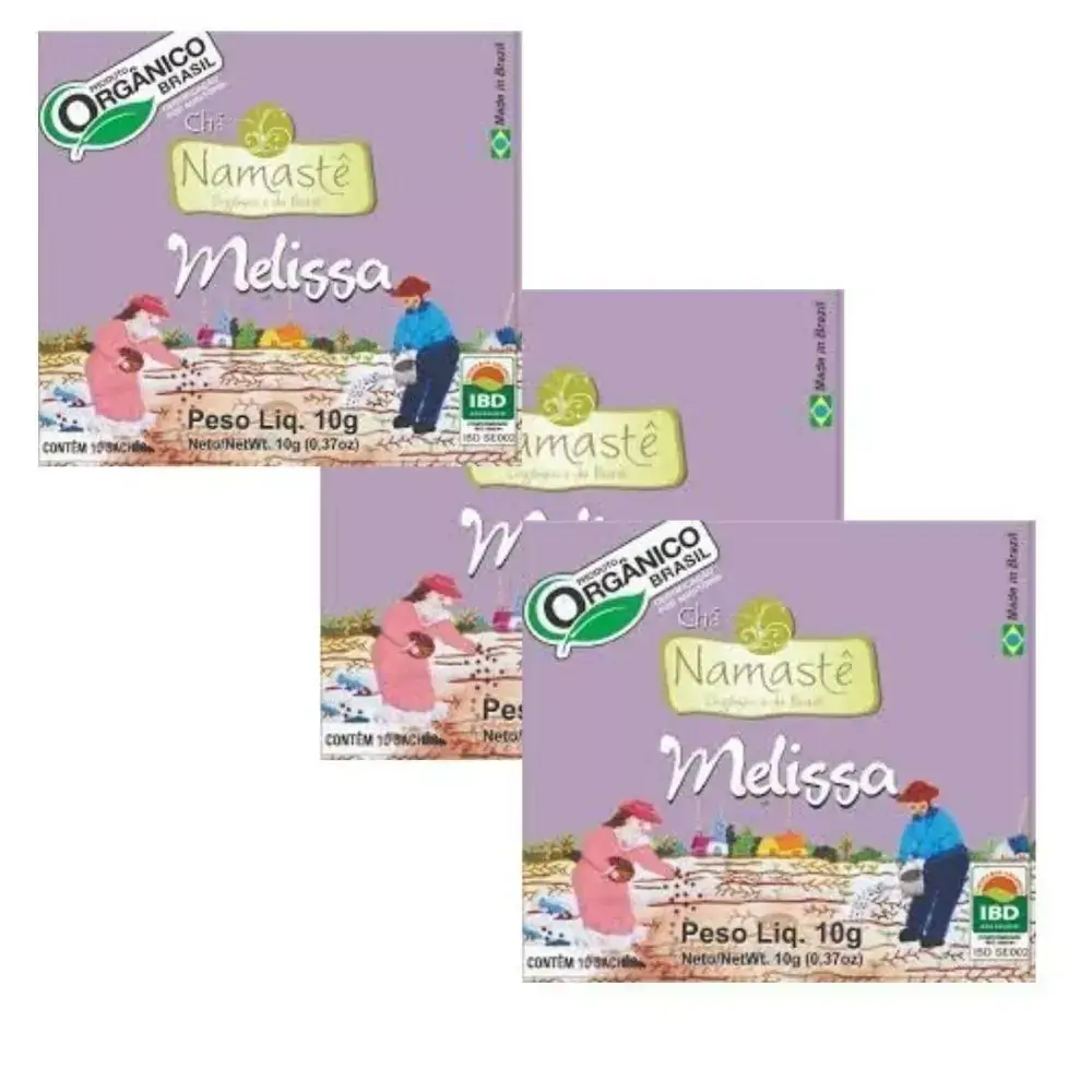 Kit 3cx Chá de Melissa Orgânico - Namastê 30 Sachês