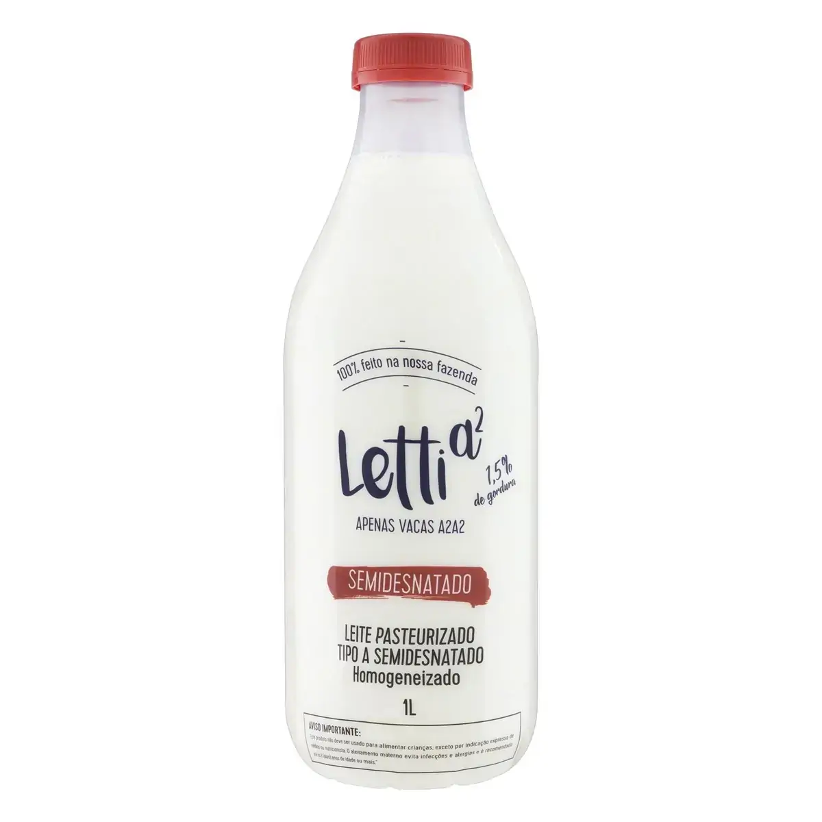 Leite Pasteurizado Homogeneizado Tipo A Semidesnatado Letti a² Garrafa 1l