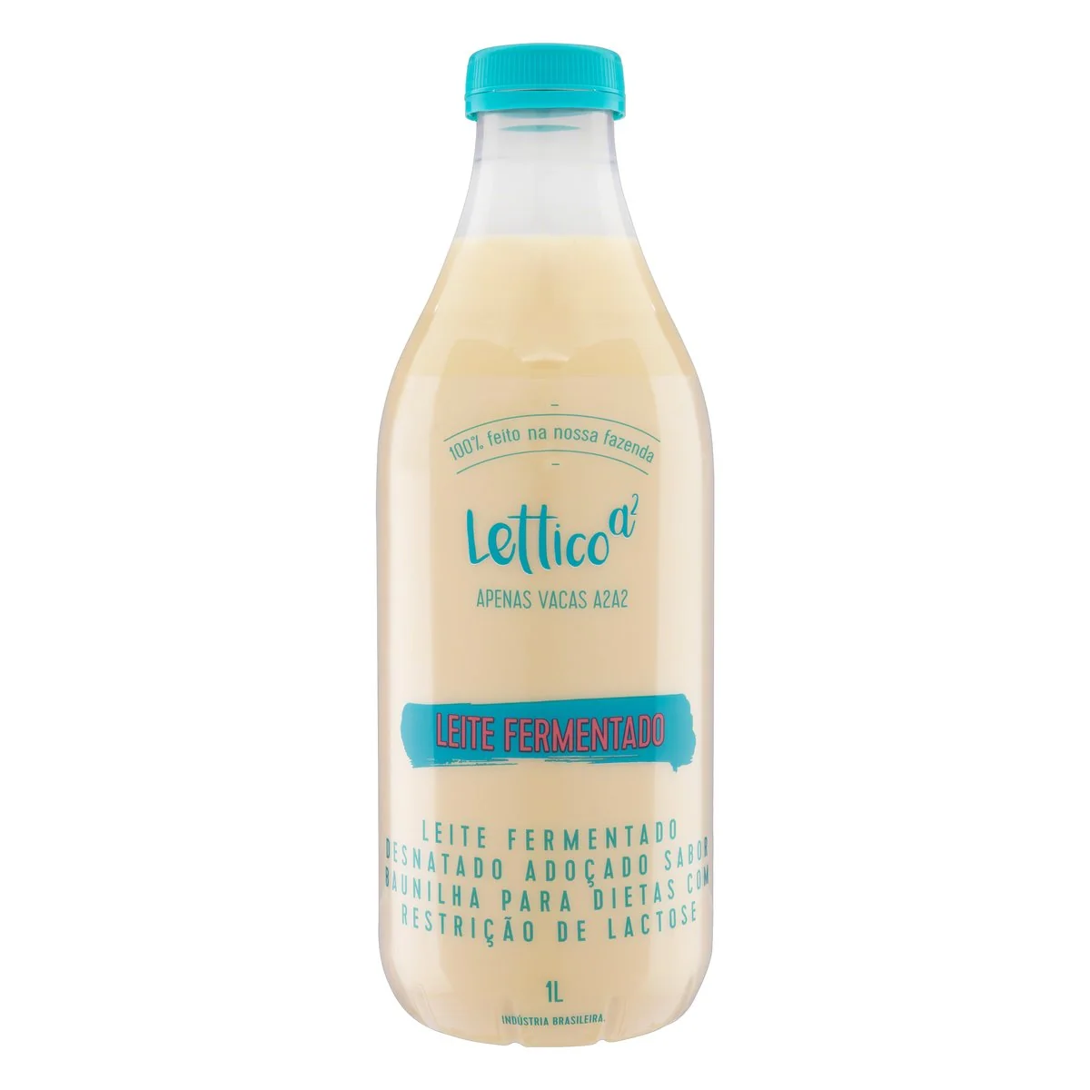 Leite Fermentado Desnatado Baunilha Zero Lactose Lettico A Garrafa 1l