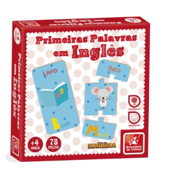 Quebra Cabeça Primeiras Palavras em Inglês - Brincadeira De Criança