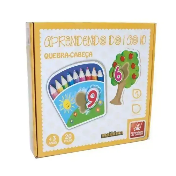 Quebra Cabeça Aprendendo do 1 ao 10 - Brincadeira de Criança (9312)