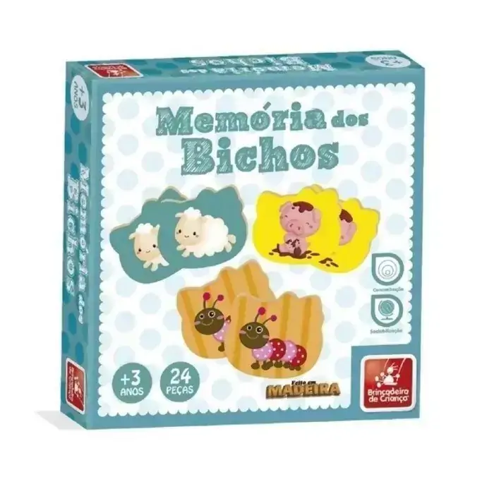 Jogo da Memória dos Bichos - Brincadeira de Criança (9794)