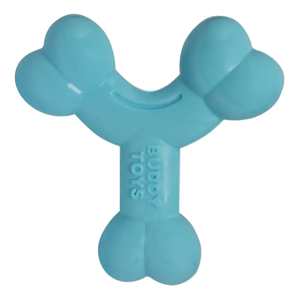 Brinquedo Mordedor Ossinho Filhotes Azul Buddy Toys