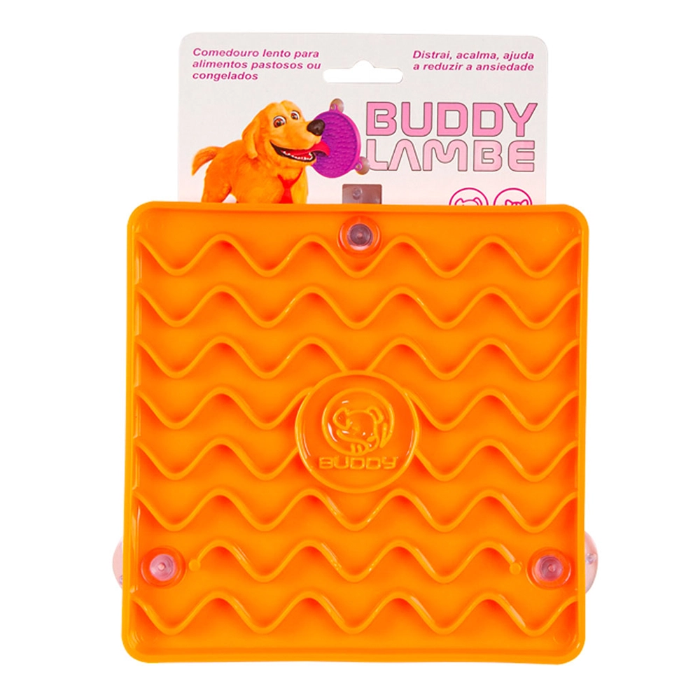 Comedouro Funcional Lento Buddy Lambe Cães E Gatos Ondas
