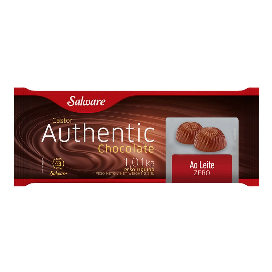 Choco Authentic Zero Ao Leite 1,01kg Salware