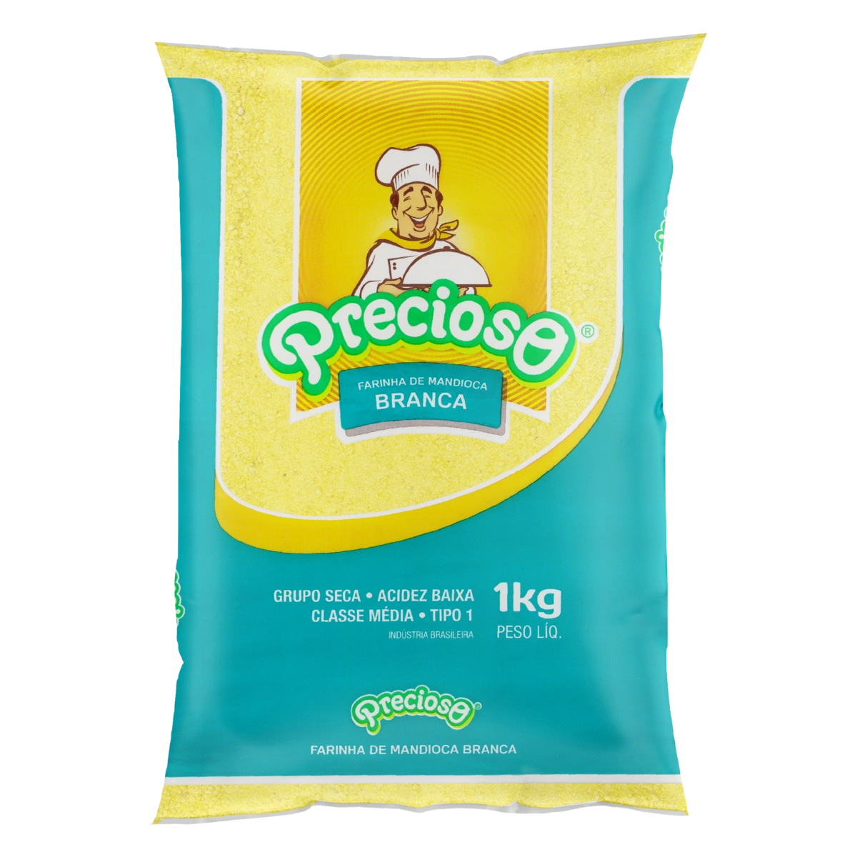 Farinha De Mandioca Tipo 1 Branca Precioso Pacote 1kg
