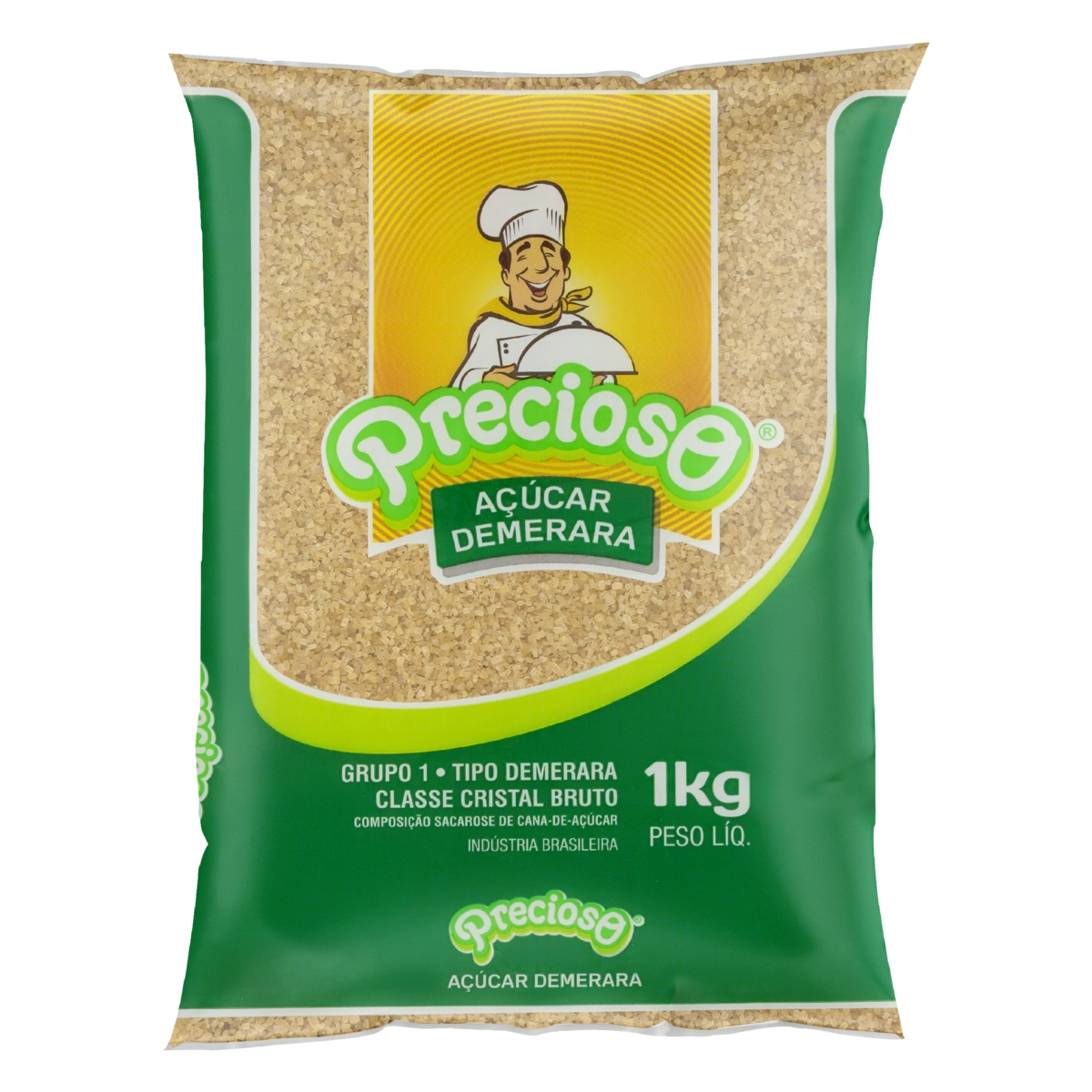 Açúcar Demerara Precioso Pacote 1kg