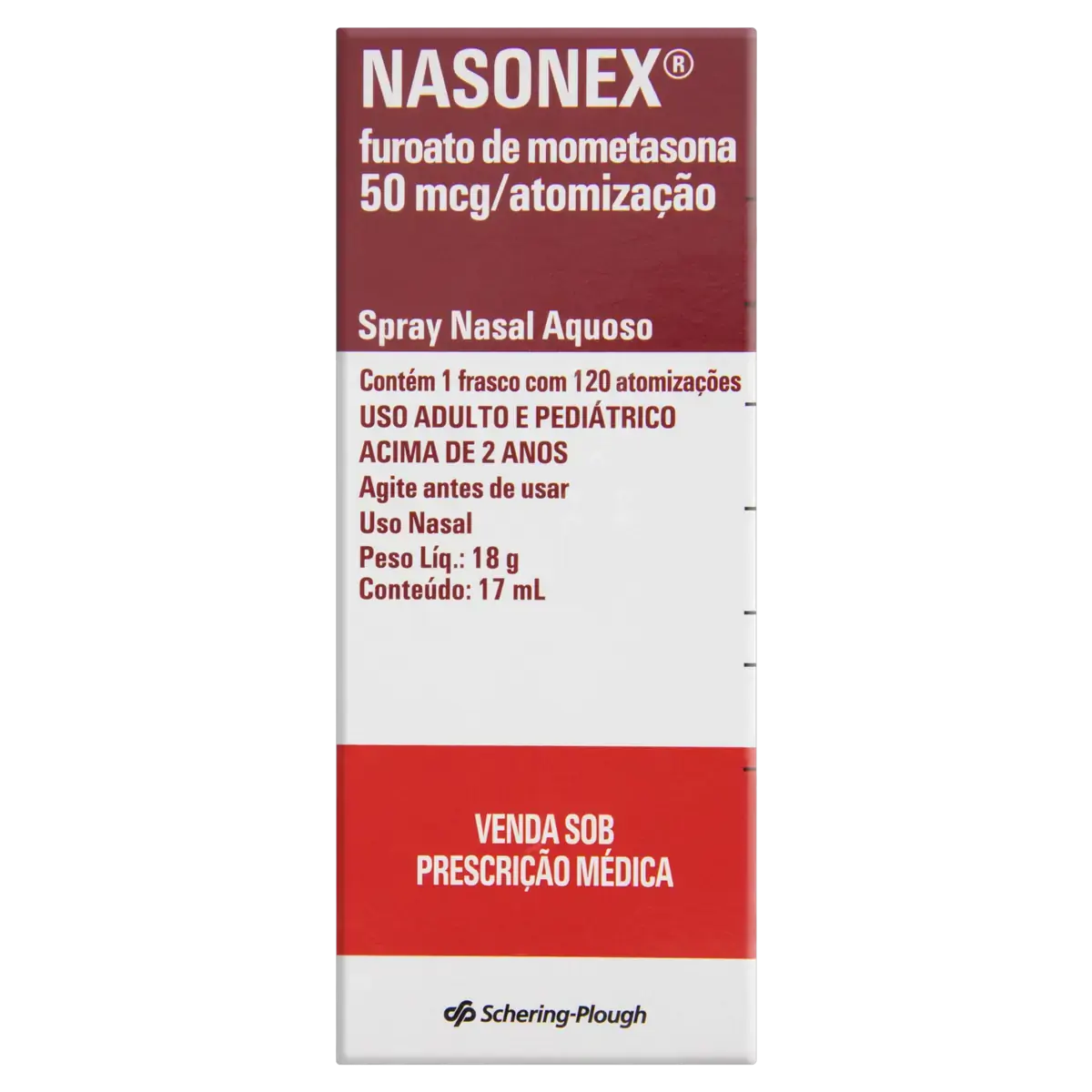 Nasonex 50mcg/atomização Schering Plough Caixa 17ml