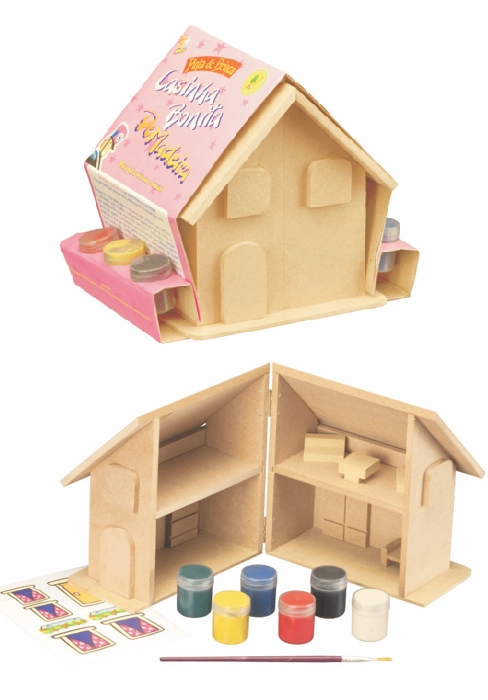 Brinquedo Bate Bumbo Casinha Moveis C/adesivos
