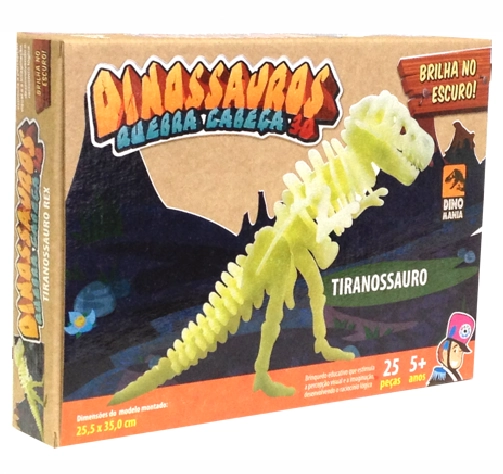 Brinquedo.bate Bumbo Q.cabeca Tiranossauro Rex Brilha