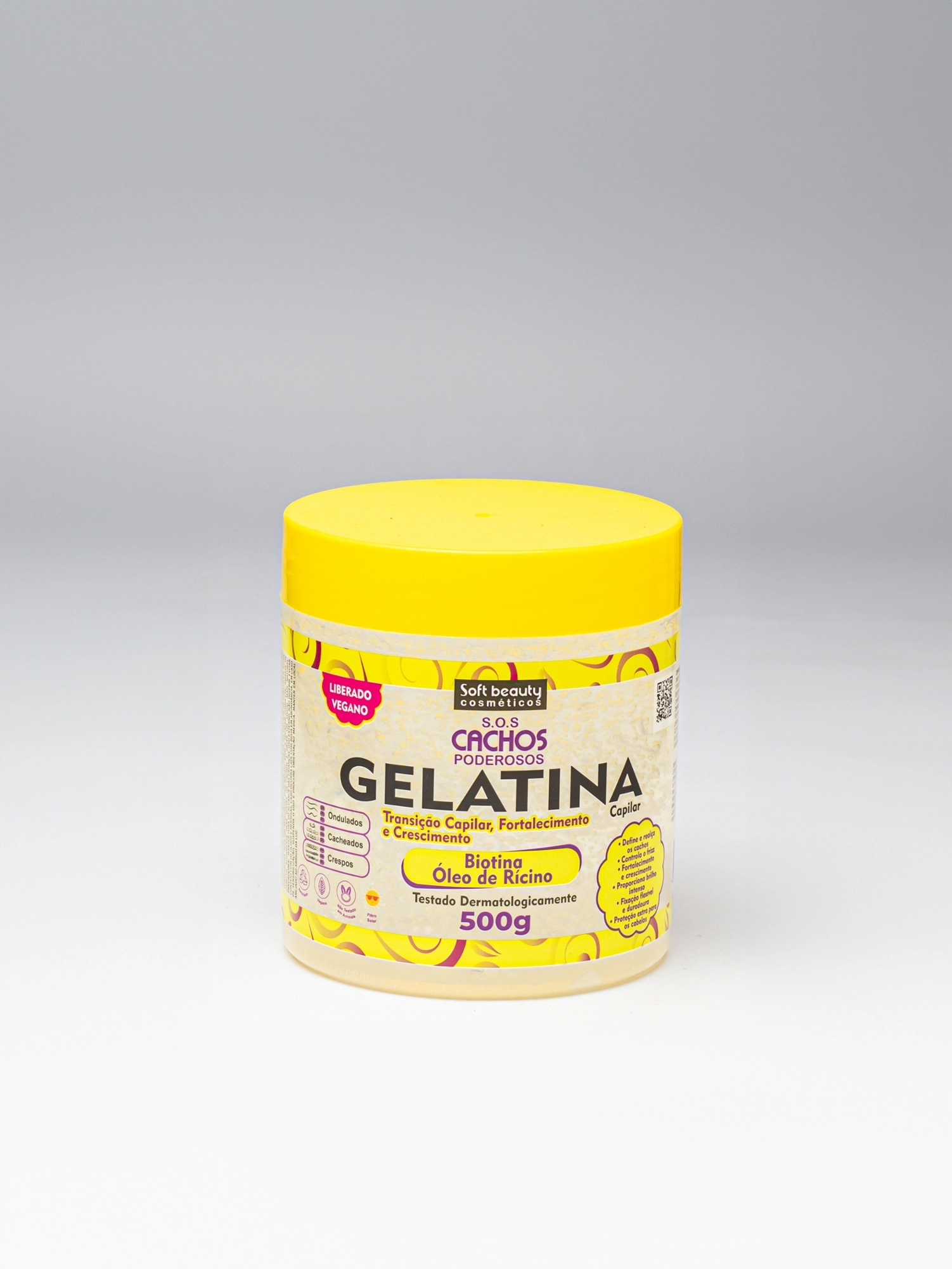Gelatina Soft Beauty 500g Sos Cachos Transicao Capilar
