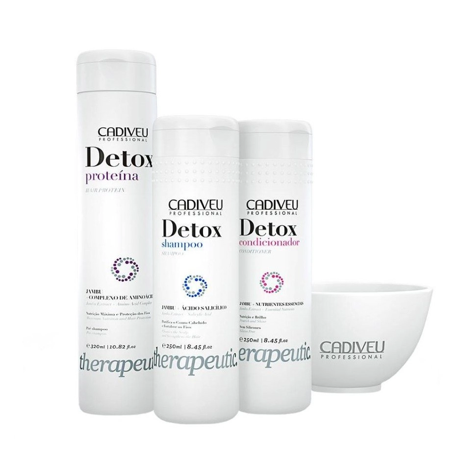 Cadiveu - Detox - Kit Home Care c/ Proteína 320ml + Shampoo 250ml + Condicionador 250ml