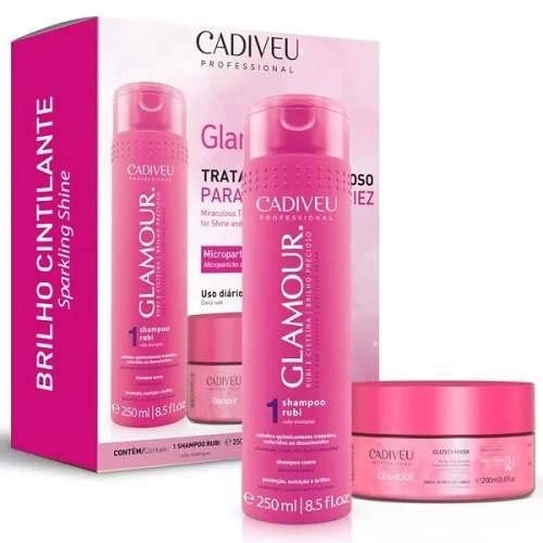 Cadiveu Glamour Plus 500ml Kit Brazilian Blowout Keratin Treatment