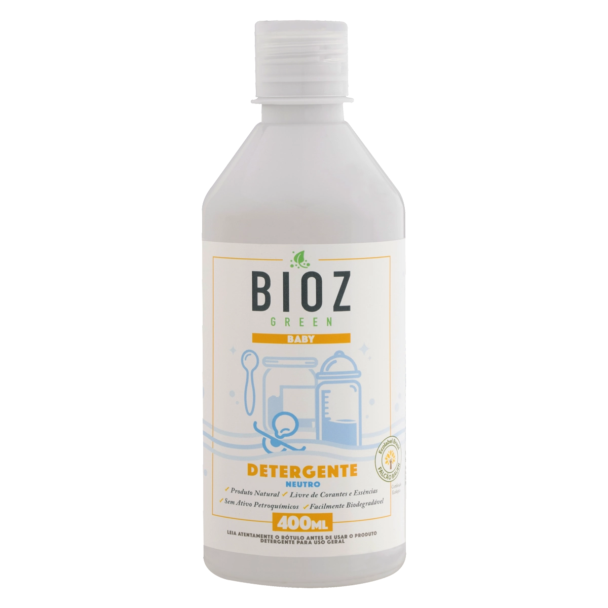 Detergente Líquido Neutro Bioz Green Baby Frasco 400ml