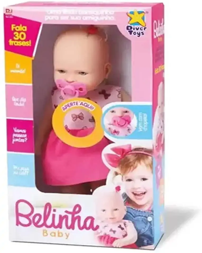Brinquedo.boneca Belinha Baby 30 Frases
