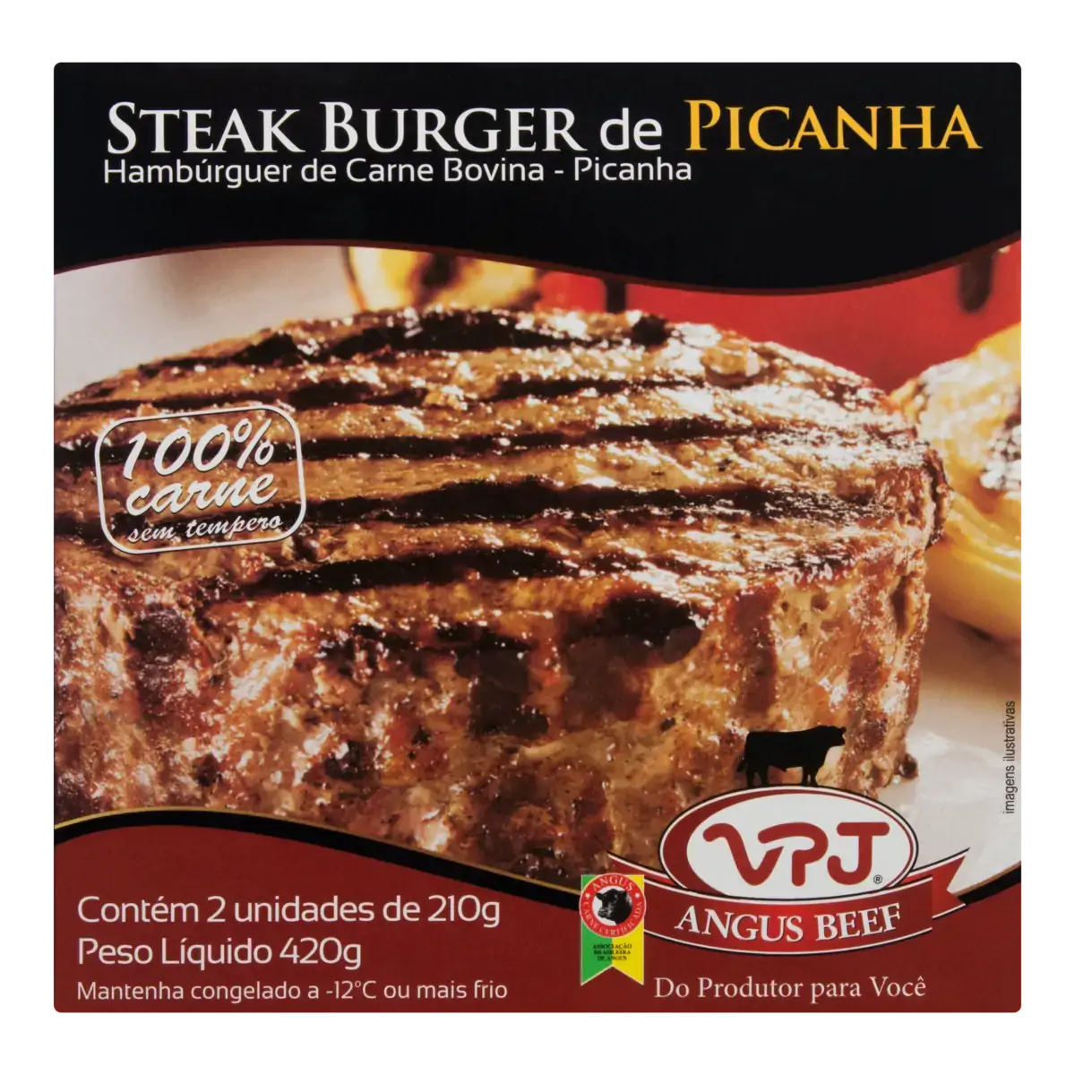 Steak Burguer Vpj Picanha 420g