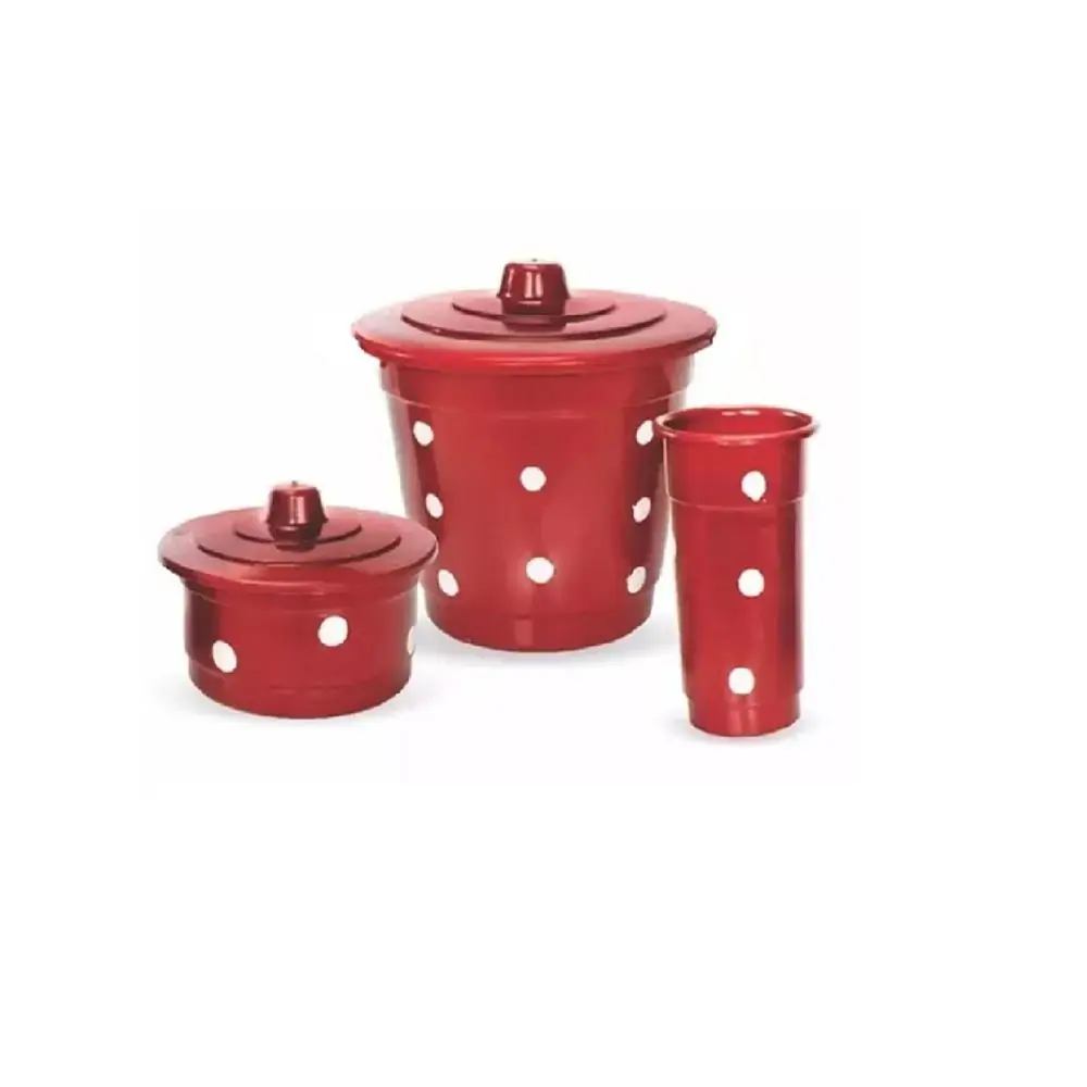 Kit Pia Poa Vermelho 3pcs 158