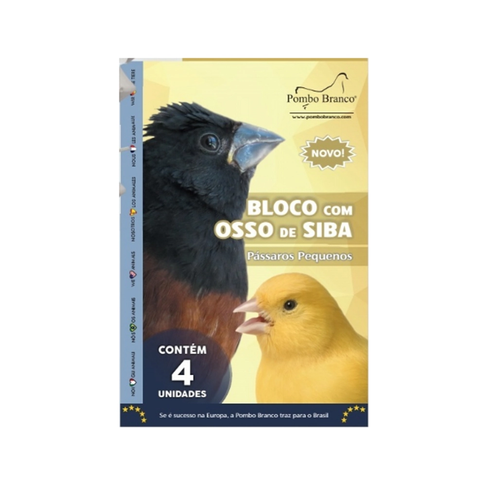 Bloco de Osso de Siba para Pássaros Animalíssimo Pequeno