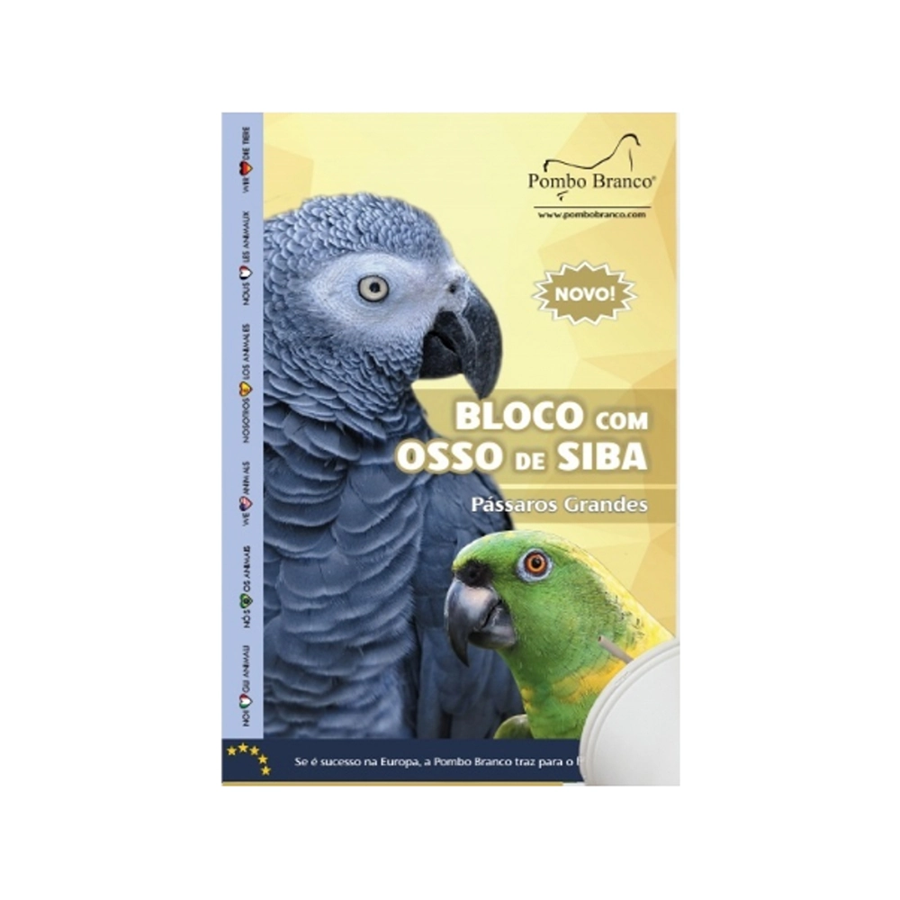 Bloco de Osso de Siba para Pássaros Animalíssimo Grande