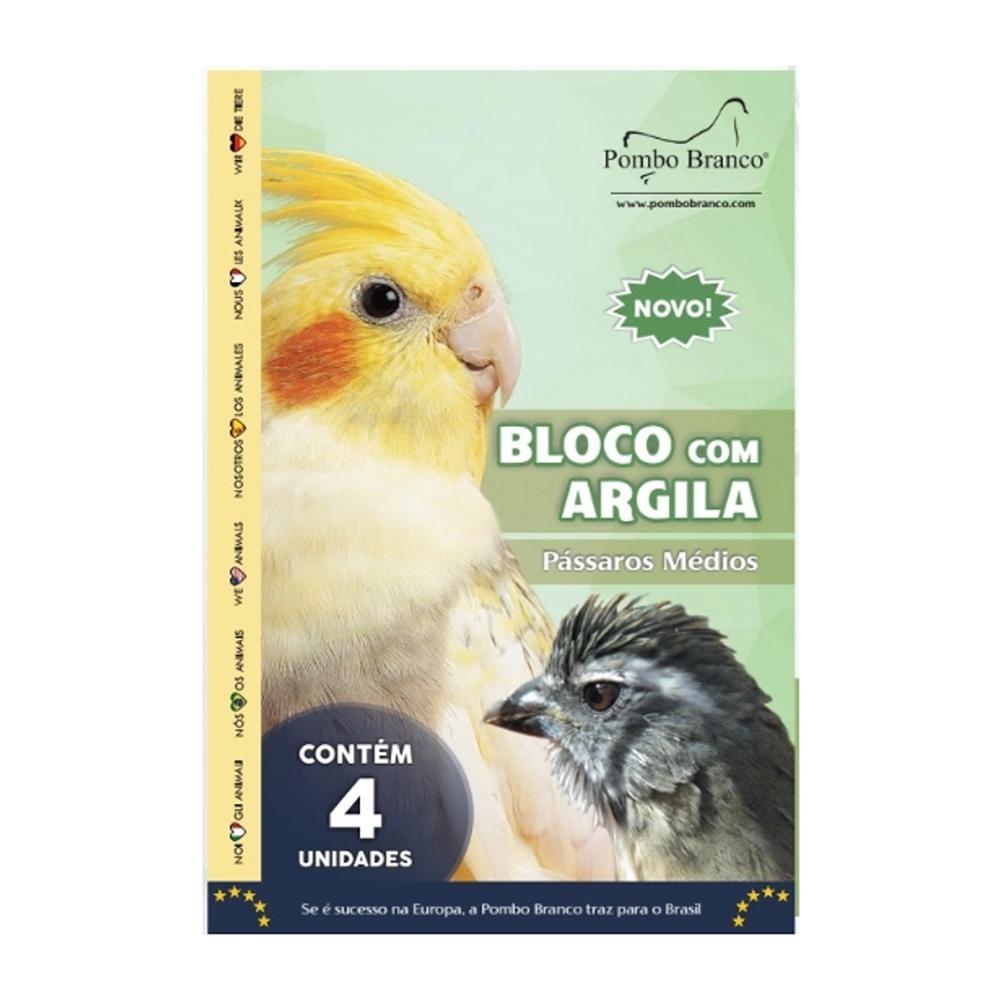Bloco de Argila Carvão para Pássaros Animalíssimo